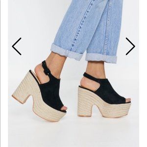 MarquIIz platform espadrilles Size 7